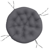 Vidaxl Seat Pushion Round Ø 100x11 cm Oxford Stof Anthracite