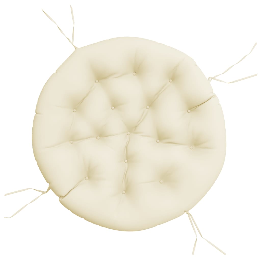Vidaxl sædepude rundt ø 100x11 cm oxford stof cremefarvet