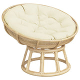 Vidaxl sædepude rundt ø 100x11 cm oxford stof cremefarvet