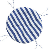 Vidaxx sædepude rund stribet Ø 100x11 cm Oxford stof blå hvid