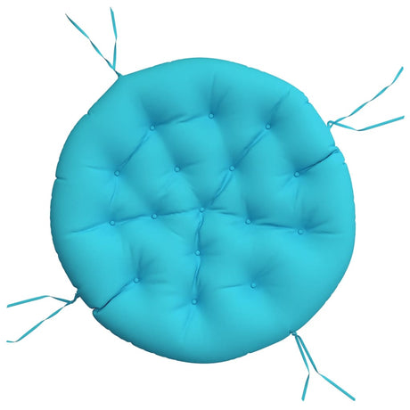 Vidaxl sædepude rundt ø 100x11 cm Oxford stof turkis