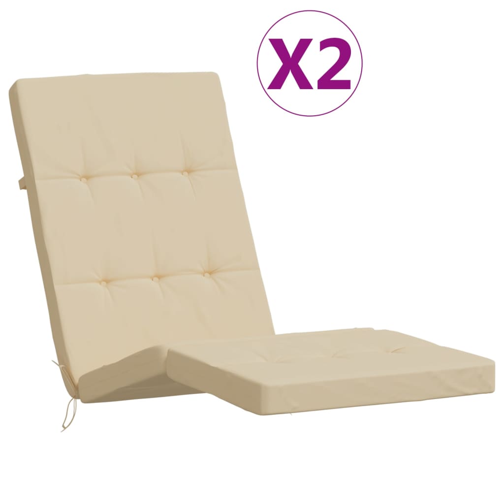 Vidaxx Patio Stol Puder 2 PCS Oxford Stof beige