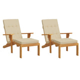 Vidaxx Patio Stol Puder 2 PCS Oxford Stof beige