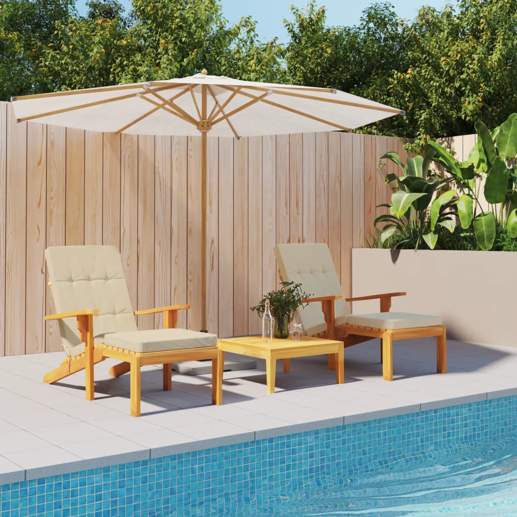 Vidaxx Patio Stol Puder 2 PCS Oxford Stof beige