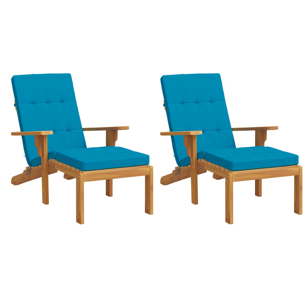 Vidaxx Patio Stol Puder 2 PCS Oxford Stof lyseblå