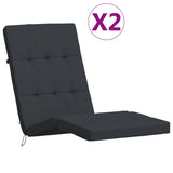 Vidaxx Patio Stol Puder 2 PCS Oxford Stof sort sort