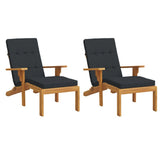 Vidaxx Patio Stol Puder 2 PCS Oxford Stof sort sort