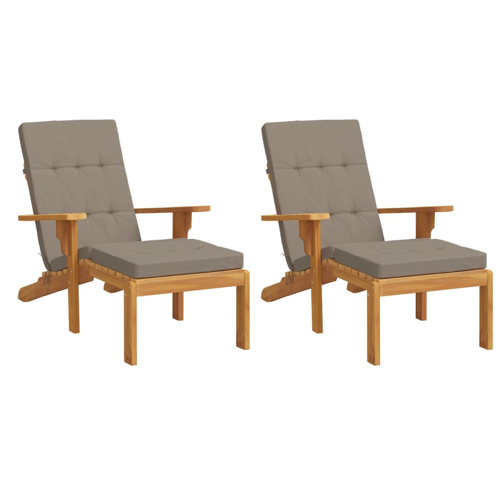 Vidaxx Patio Stol Puder 2 PCS Oxford Fabric Taupe