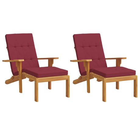 Vidaxx Patio Stol Puder 2 PCS Oxford Fabric Wine Red