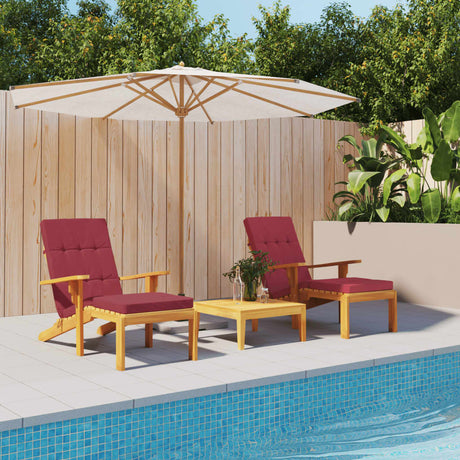 Vidaxx Patio Stol Puder 2 PCS Oxford Fabric Wine Red