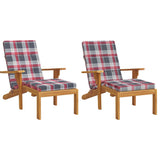 Vidaxx Patio Stol Puder 2 PCS Diamond Mønster Oxford Stof Rød