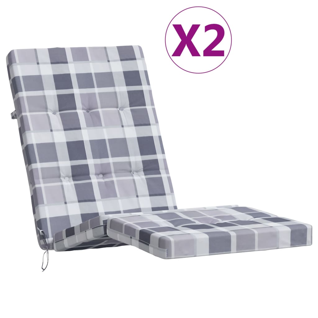 Vidaxx Patio Stol Puder 2 PCS Diamond Pattern Oxford Stof Gray Gray