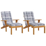 Vidaxx Patio Stol Puder 2 PCS Diamond Pattern Oxford Stof Gray Gray