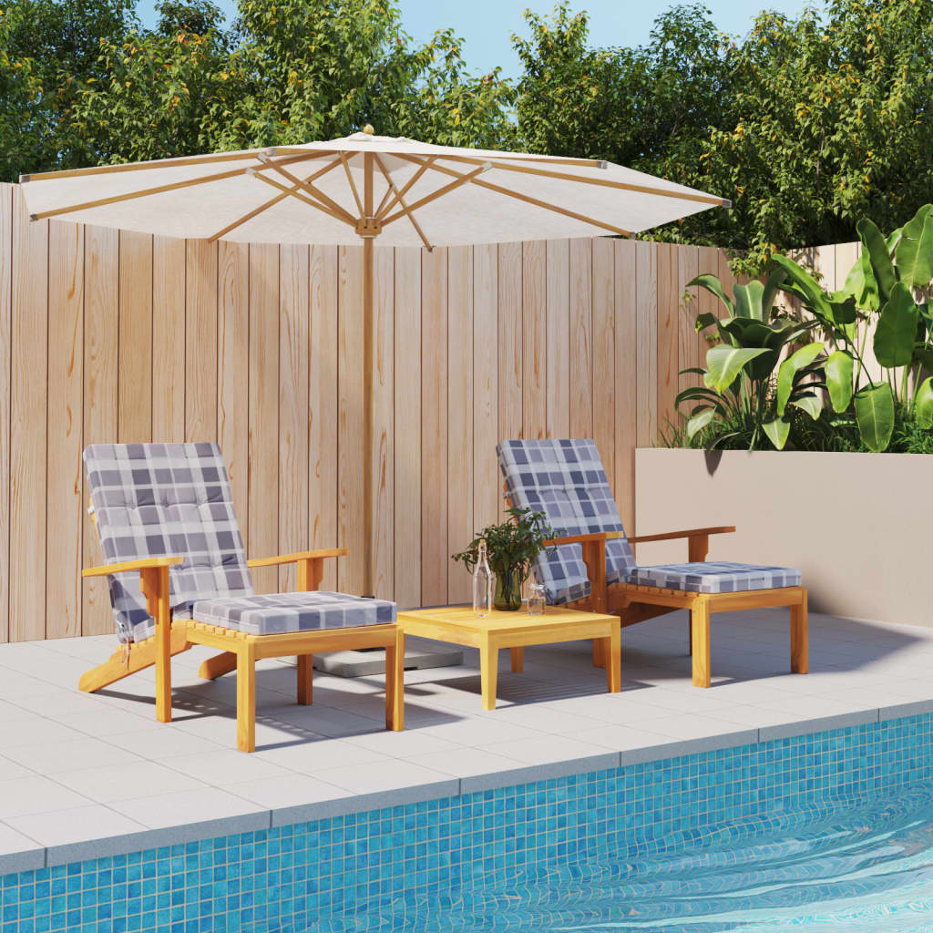 Vidaxx Patio Stol Puder 2 PCS Diamond Pattern Oxford Stof Gray Gray