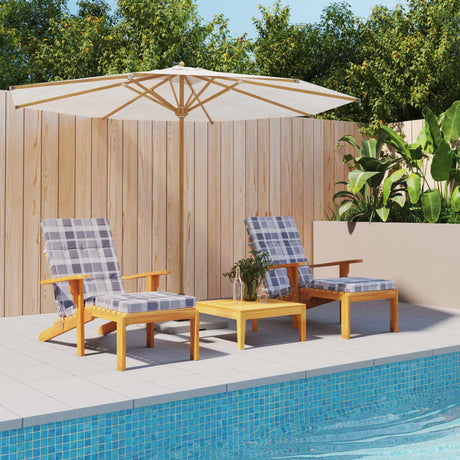 Vidaxx Patio Stol Puder 2 PCS Diamond Pattern Oxford Stof Gray Gray
