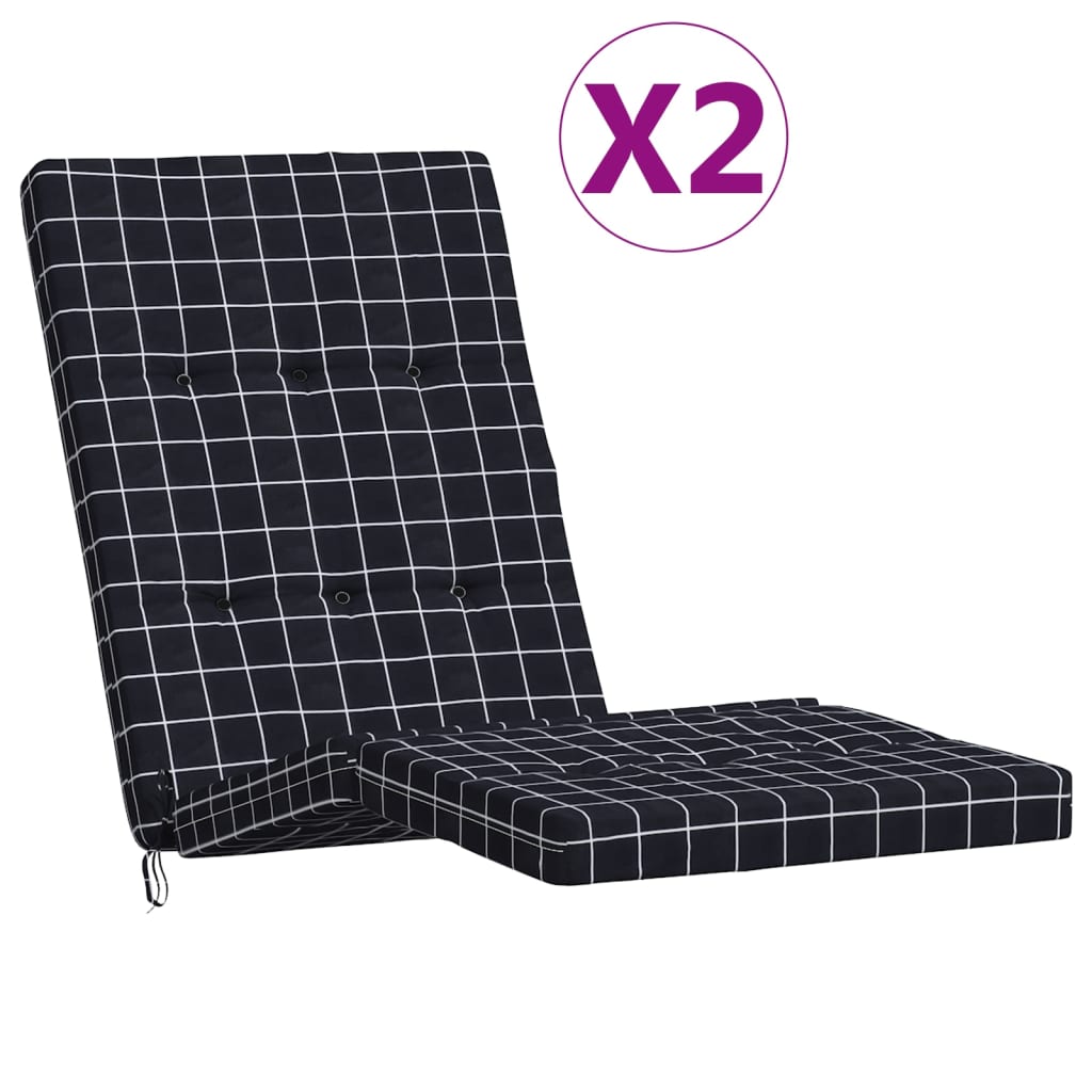 Vidaxx Patio Stol Puder 2 PCS Diamond Mønster Oxford Stof sort