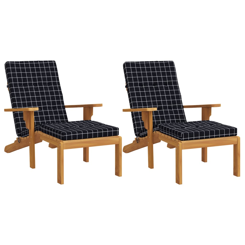 Vidaxx Patio Stol Puder 2 PCS Diamond Mønster Oxford Stof sort