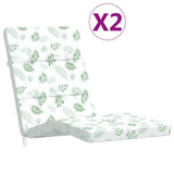 Vidaxl Patio Stol Puder 2 stk. Bladmønster Oxford stof