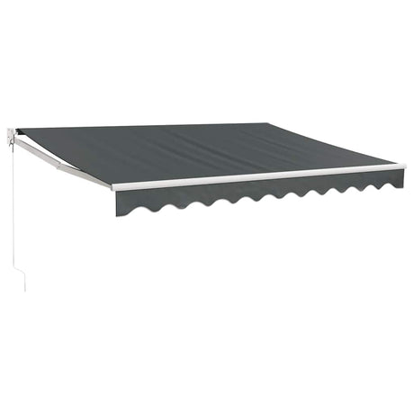 Vidaxl luifel uittrekbaar 3,5x2,5 m stof en aluminium antracietkleurig
