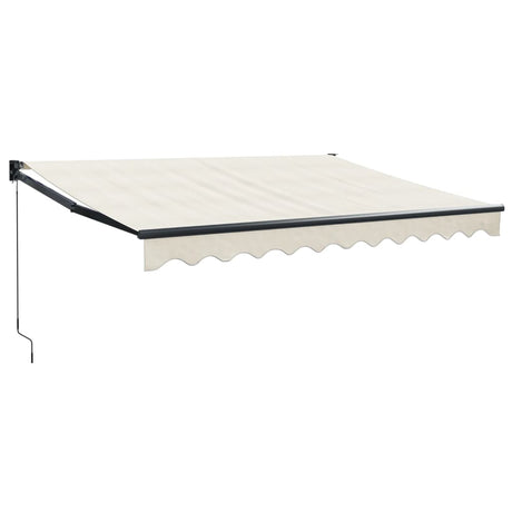 Vidaxl luifel uittrekbaar 3,5x2,5 m stof en aluminium crèmekleurig