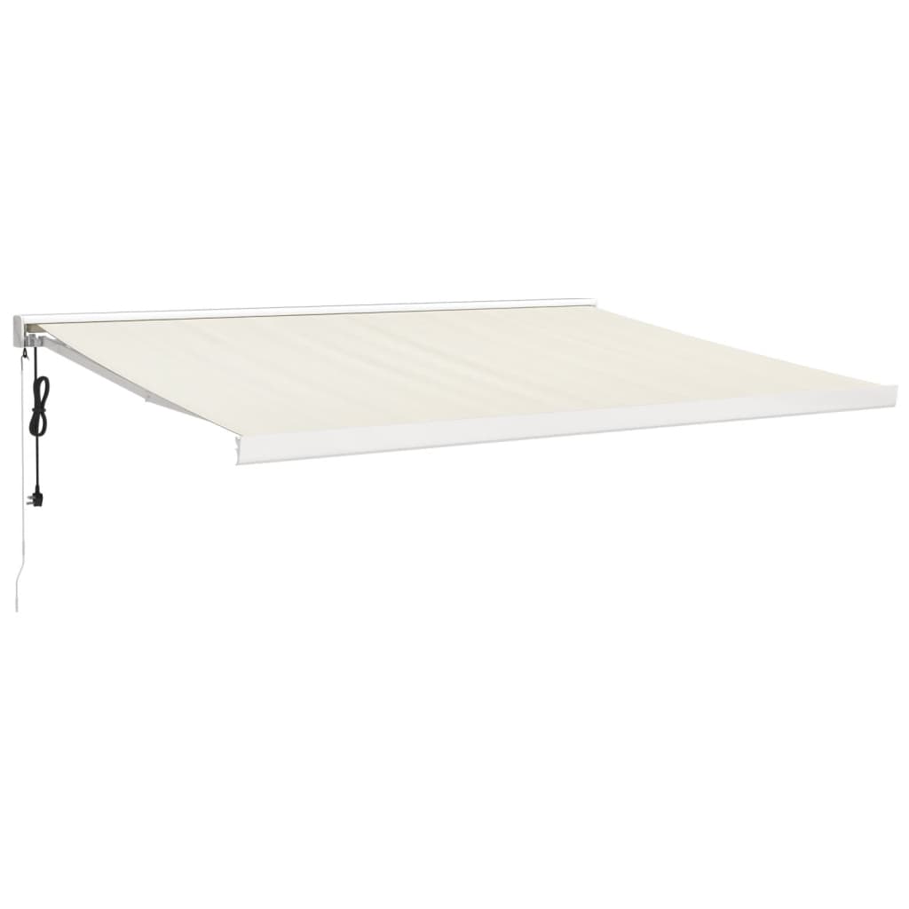 Vidaxl Udvidelig markise 4x3 m stof og aluminium cremefarvet
