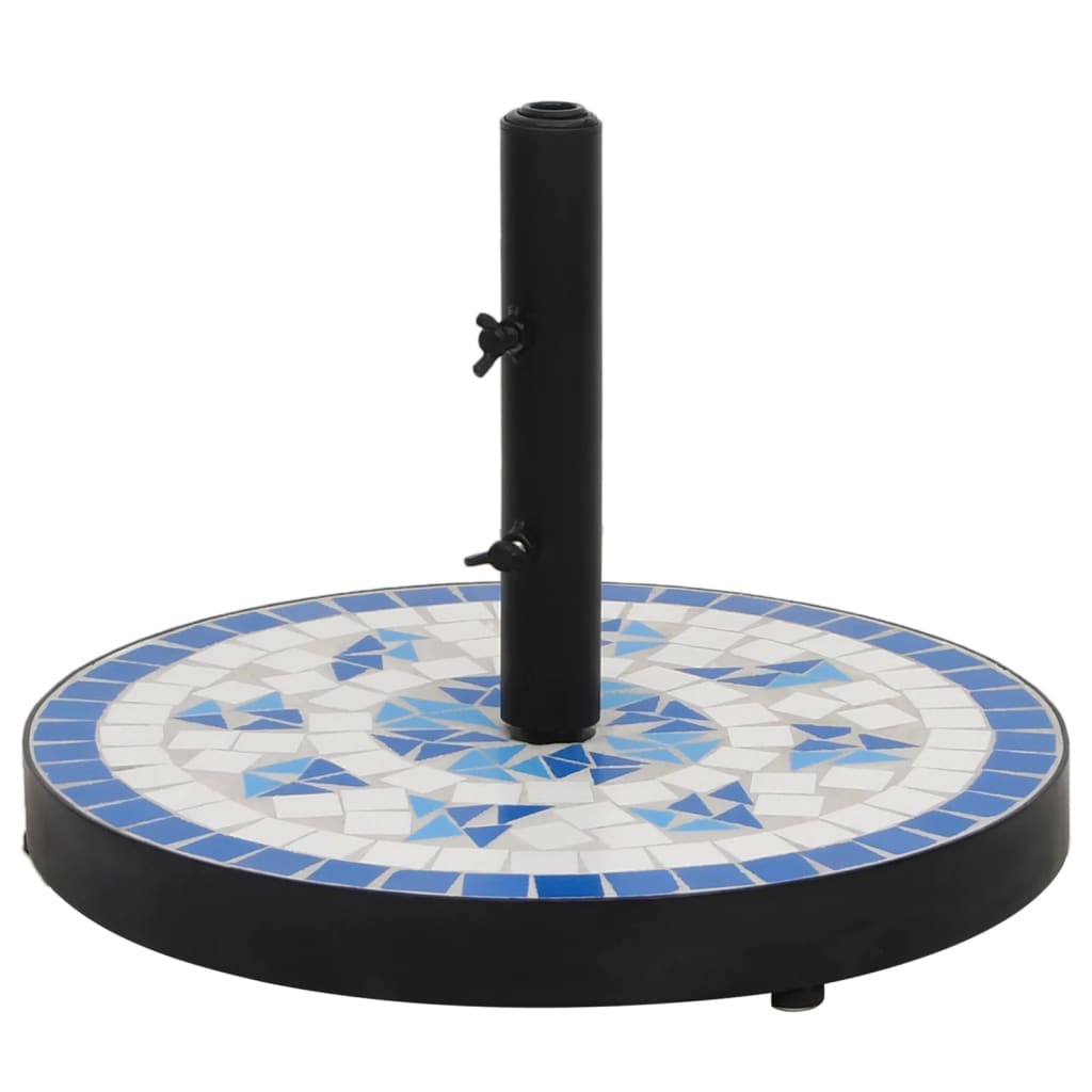 Vidaxl Parasol Base Round 12 kg blå og hvid