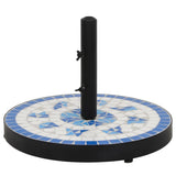 Vidaxl Parasol Base Round 12 kg blå og hvid