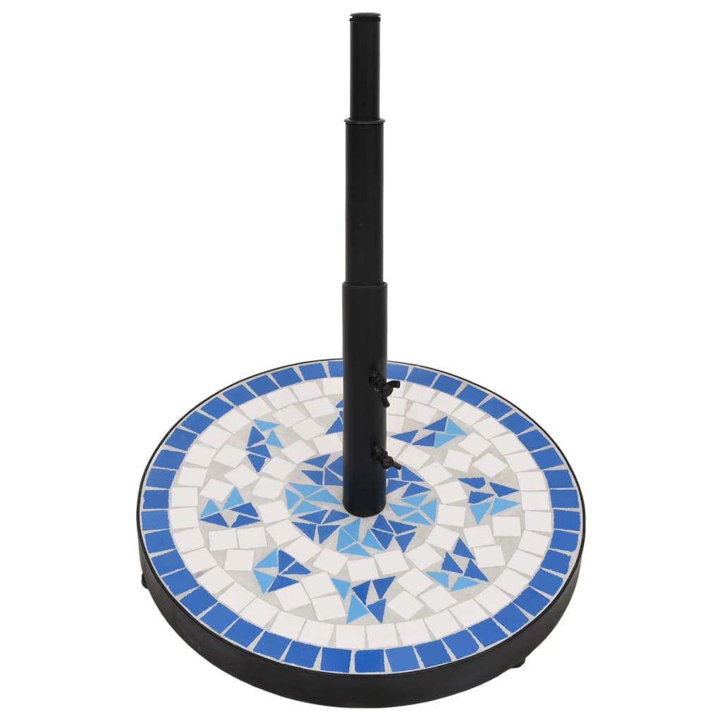 Vidaxl Parasol Base Round 12 kg blå og hvid