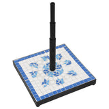 Vidaxx Parasol Base Square 12 kg blå og hvid