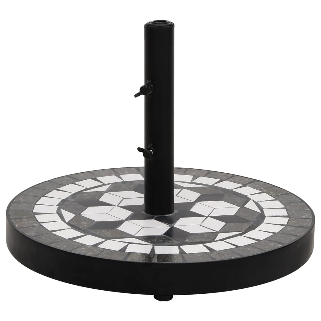 Vidaxl Parasol Base Round 12 kg sort og hvid