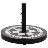 Vidaxl Parasol Base Round 12 kg sort og hvid