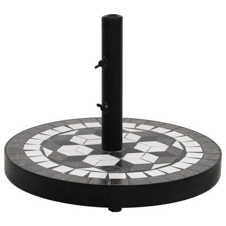 Vidaxl Parasol Base Round 12 kg sort og hvid