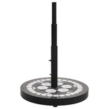Vidaxl Parasol Base Round 12 kg sort og hvid