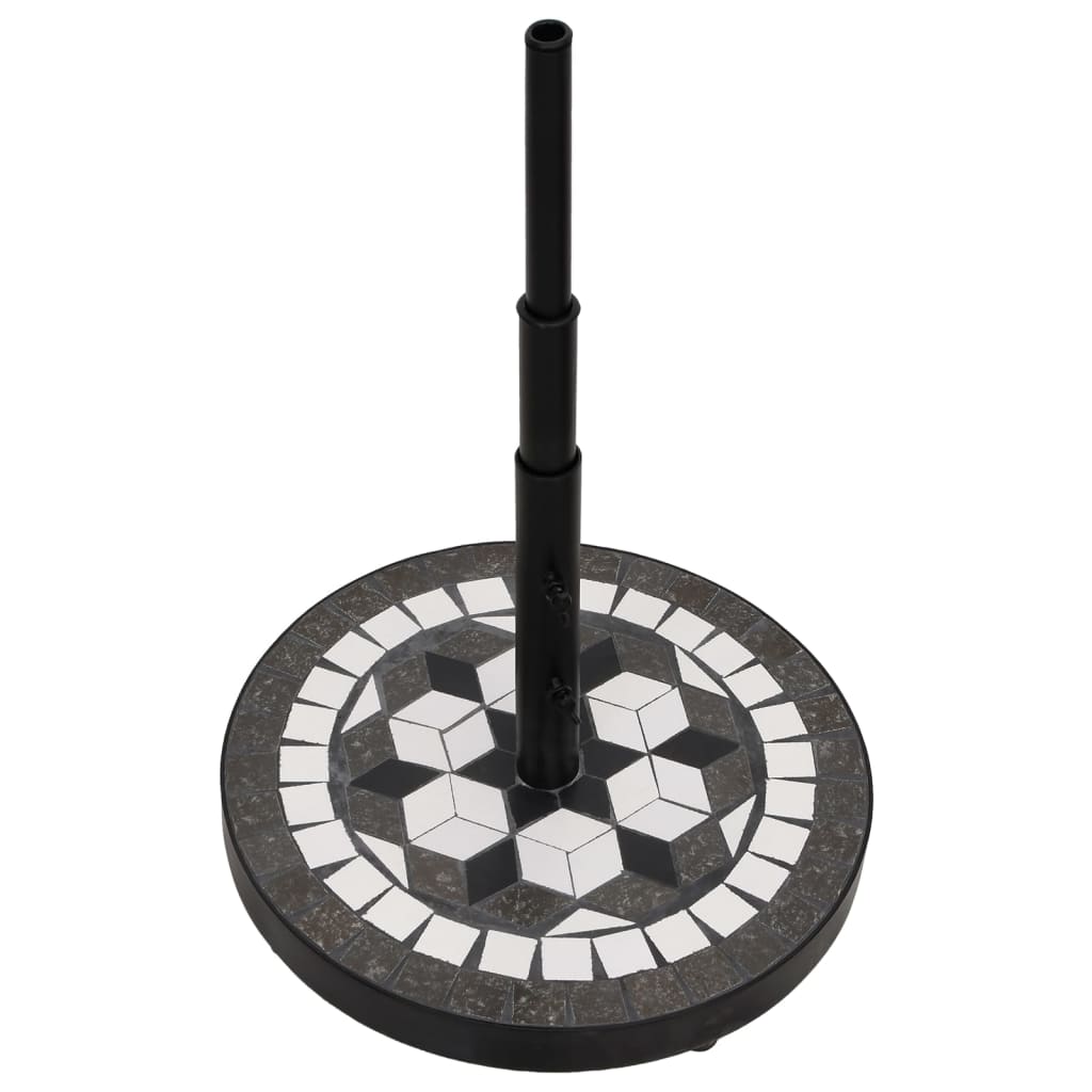 Vidaxl Parasol Base Round 12 kg sort og hvid