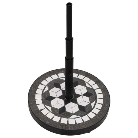 Vidaxl Parasol Base Round 12 kg sort og hvid
