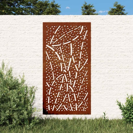Vidaxxl vægdekoration haveblad design 105x55 cm corten stål