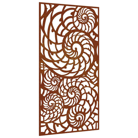 Vidaxxl vægdekoration haveskal design 105x55 cm corten stål