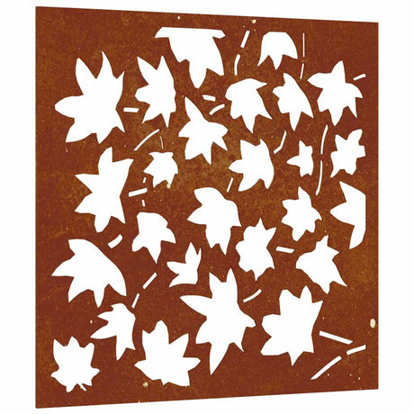 Vidaxl Wall Decoration Garden Maple Leaf Design 55x55 cm Corten Steel