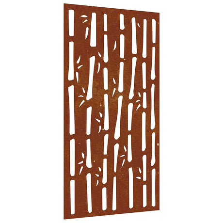 Vidaxxl vægdekoration havebambus design 105x55 cm corten stål