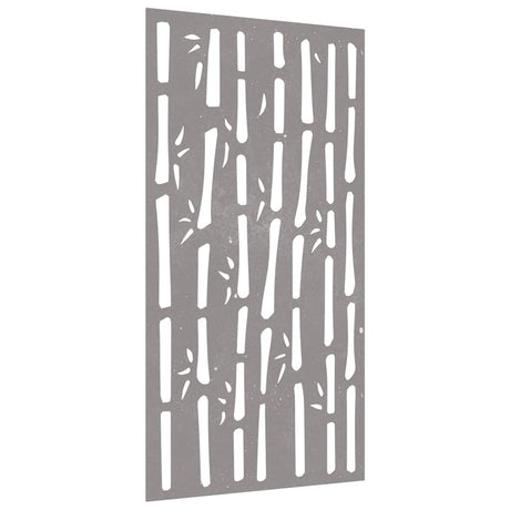 Vidaxxl vægdekoration havebambus design 105x55 cm corten stål