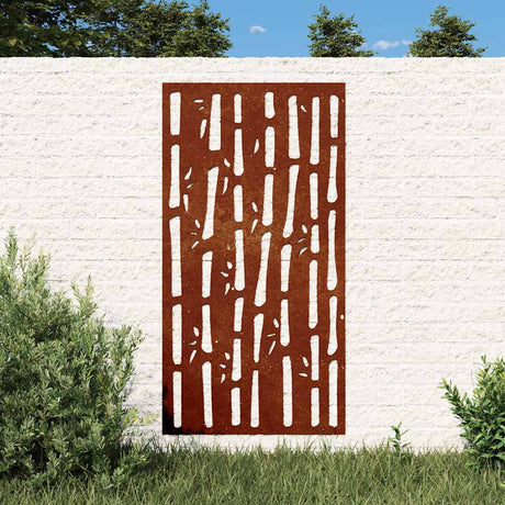 Vidaxxl vægdekoration havebambus design 105x55 cm corten stål