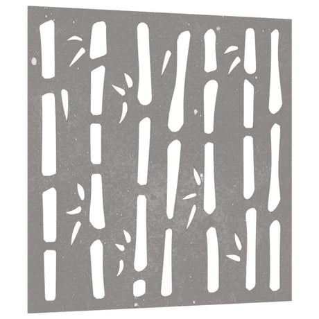 Vidaxxl Wall Decoration Garden Bambus Design 55x55 cm Corten Steel