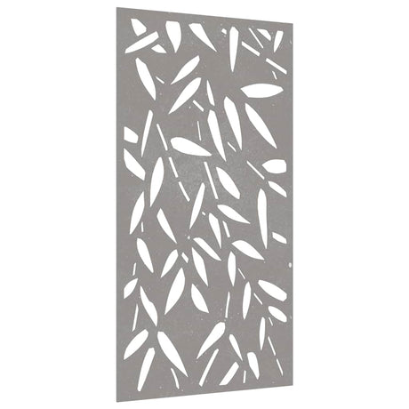 Vidaxxl vægdekoration havebambus blad design 105x55 cm corten stål