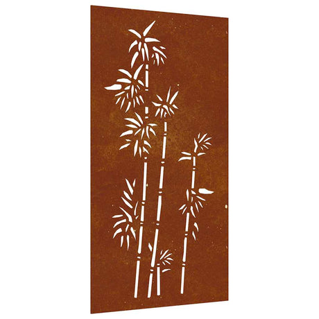 Vidaxxl vægdekoration havebambus design 105x55 cm corten stål