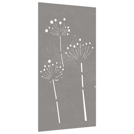 VidaXL vægdekoration haveblomst design 105x55 cm corten stål