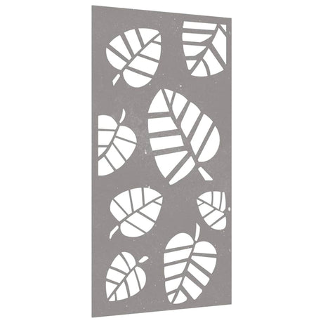 Vidaxxl Wall Decoration Garden Leaf Design 105x55 cm Corten Steel
