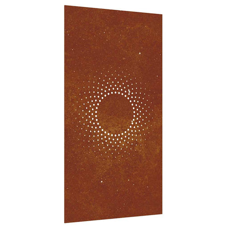 Vidaxl Wall Decoration Garden Sun Design 105x55 cm Corten Steel