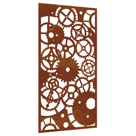 Vidaxxl Wall Decoration Garden Gear Design 105x55 cm Corten Steel
