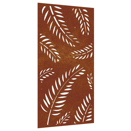 Vidaxxl Wall Decoration Garden Leaf Design 105x55 cm Corten Steel