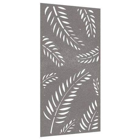 Vidaxxl Wall Decoration Garden Leaf Design 105x55 cm Corten Steel